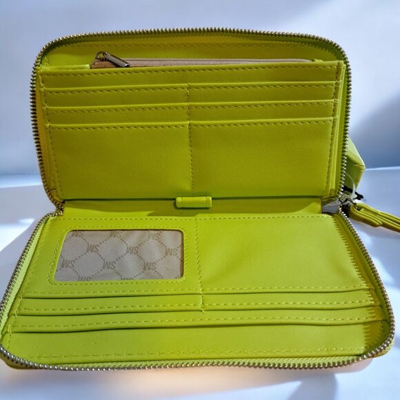 Steve Madden SLG-1100 Lemon / Green Bzippy Boxed Wallet NWT - Picture 5 of 10